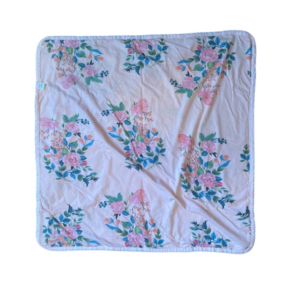 Baby Be Mine Pink Floral Pattern Baby Blanket - Picture 2 of 5